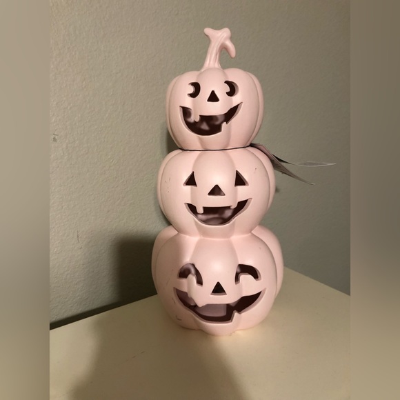 SOLD! Halloween Pink Pumpkin Light Up Stack Martha Stewart - Picture 4 of 4